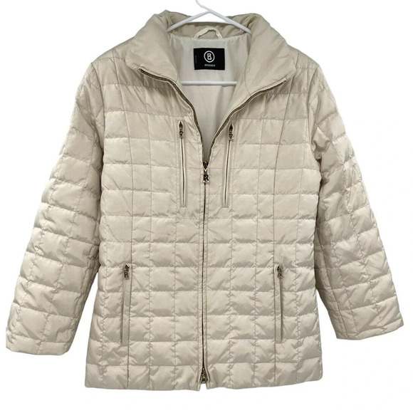 Bogner Women's Size Small Goose Down Puffer Jacket Goan Thylmann Ivory - Picture 1 of 16